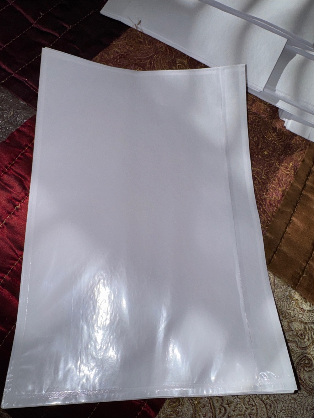 Set of 20 - 10 x 7 clear packing adhesive packing labels
